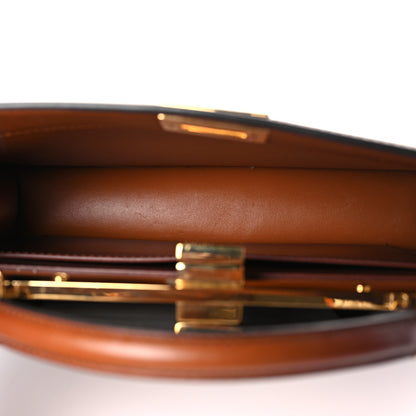 Fendi Vitello King Tamponato Medium Peekaboo I SEE U East West Satchel Cuoio 5 of 9