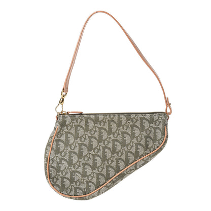 Christian Dior Monogram Mini Saddle Pochette Green 1 of 11