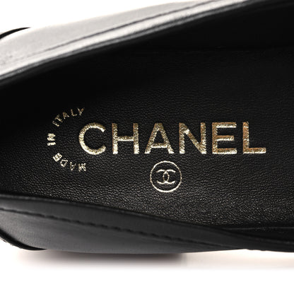 Chanel Lambskin Quilted CC Turnlock Loafers 38.5 Black 8 of 10