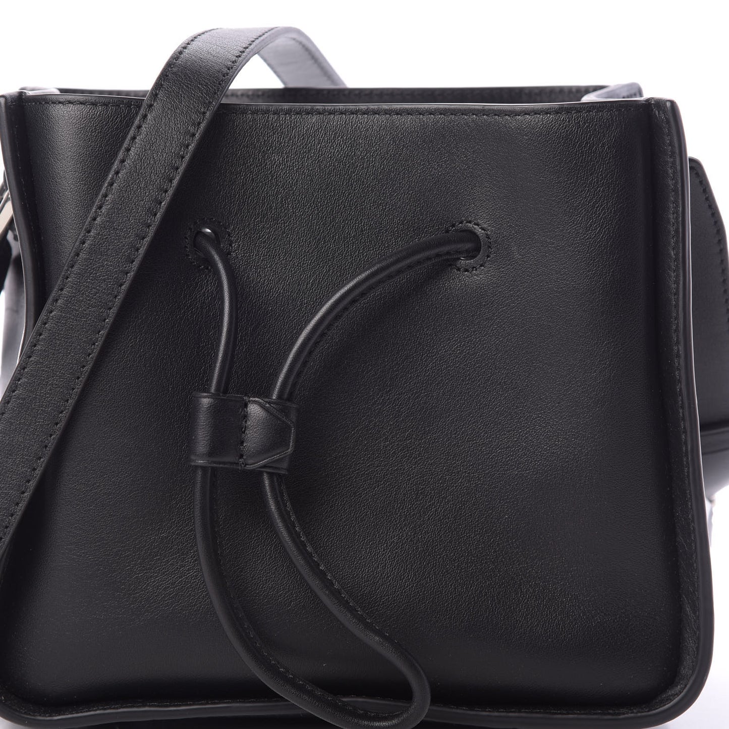 Smooth Calfskin Mini Soleil Bucket Bag Black