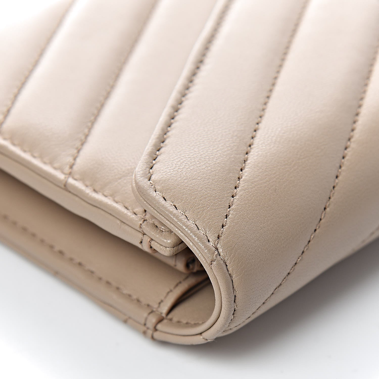 Saint Laurent Lambskin Y Quilted Monogram Large Loulou Flap Wallet Nude Powder 12 of 12