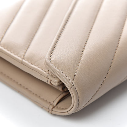 Saint Laurent Lambskin Y Quilted Monogram Large Loulou Flap Wallet Nude Powder 12 of 12