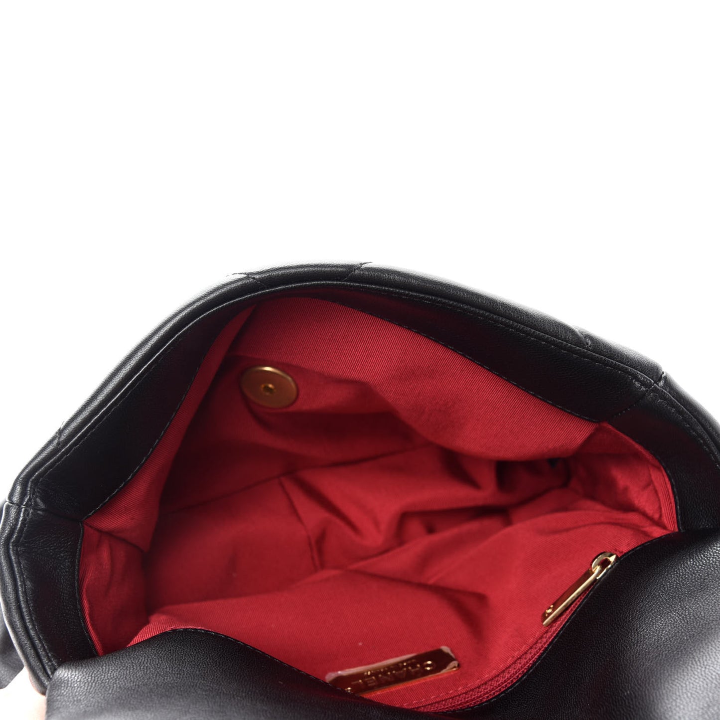 Goatskin Quilted Medium Chanel 19 Flap Black