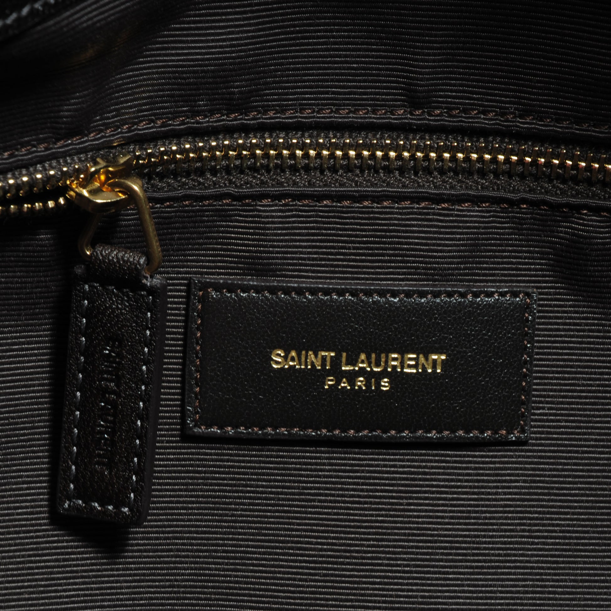 Saint Laurent Grain de Poudre Textured Leather North/South Medium Museum Tote Brown 5 of 7