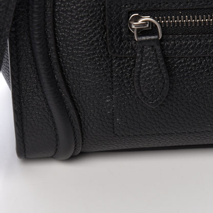 Celine Drummed Calfskin Nano Luggage Black 10 of 11