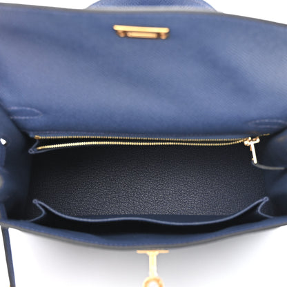 Hermes Epsom Kelly Sellier 25 Bleu Navy 5 of 11