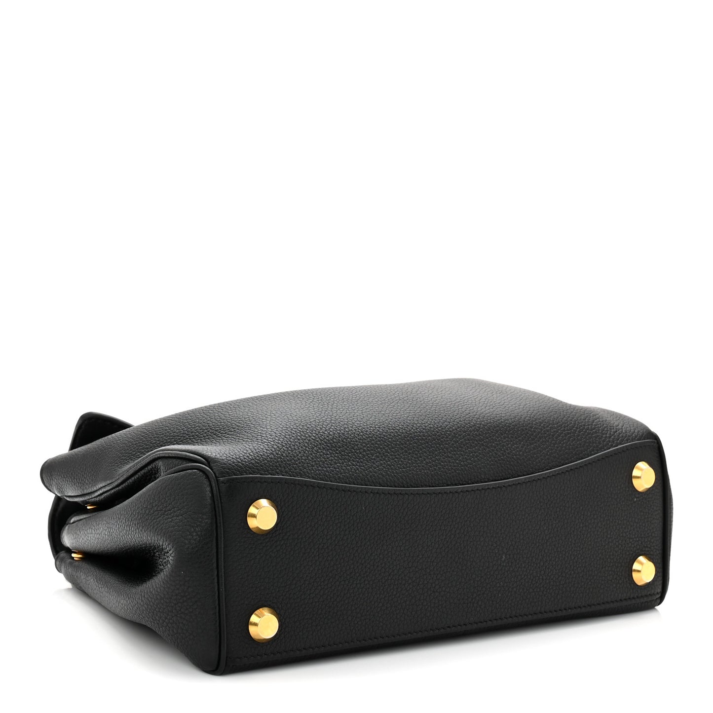 Grained Calfskin Small Rodeo Top Handle Handbag Black