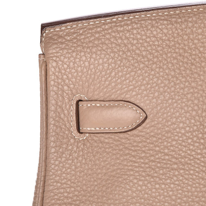 Hermes Taurillon Clemence Birkin 35 Argile 27 of 33
