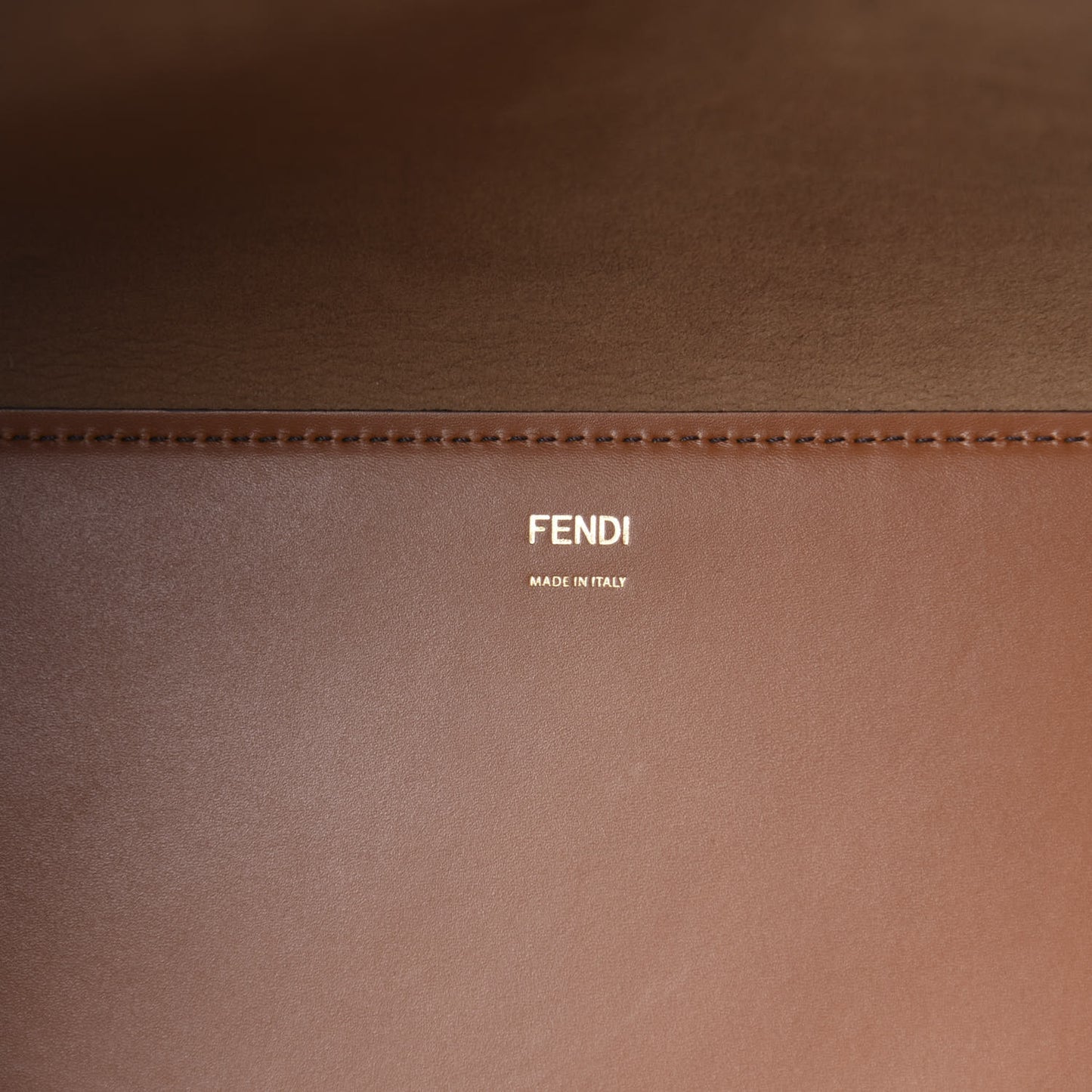 Vitello King Plexiglass Large Fendi Sunshine Shopper Tote Cuoio
