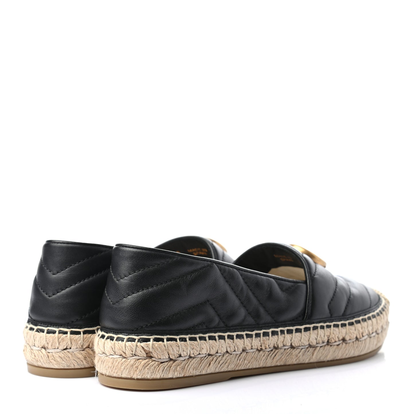 Nappa Matelasse GG Marmont Espadrilles 36.5 Black
