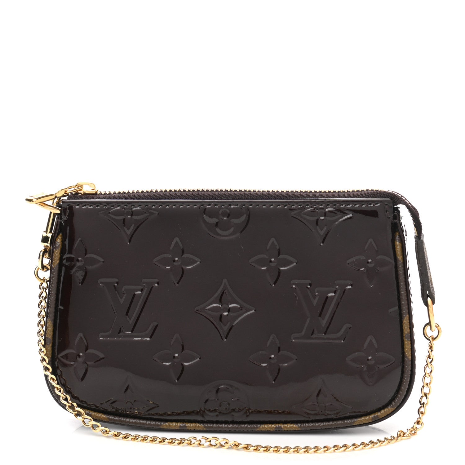 Louis Vuitton Vernis Monogram Mini Pochette Accessories Amarante 1 of 7