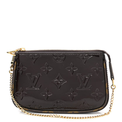 Louis Vuitton Vernis Monogram Mini Pochette Accessories Amarante 1 of 7