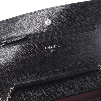 Chanel Caviar Quilted Wallet On Chain WOC Black 5 of 11