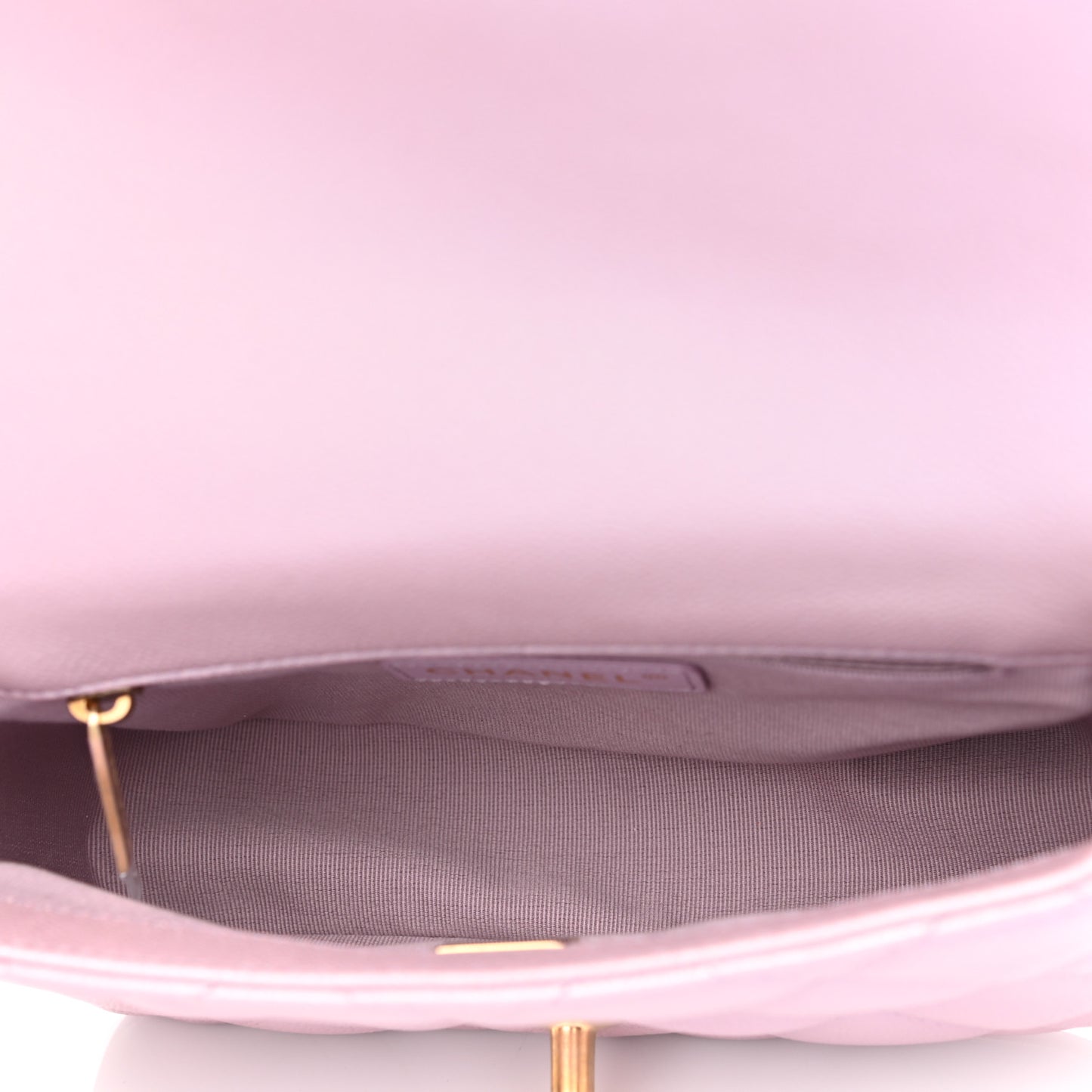 Iridescent Caviar Quilted Mini My Perfect Flap Pink