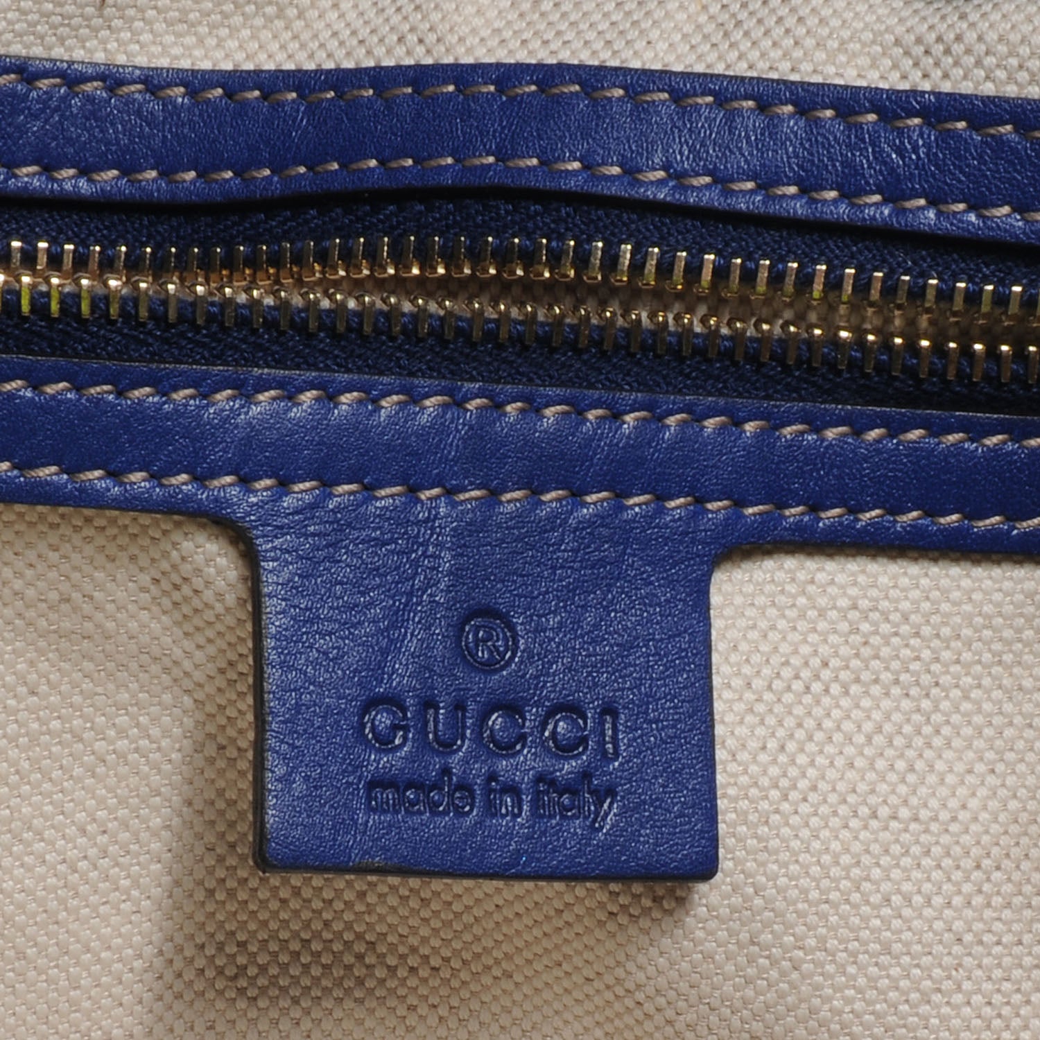 Gucci GG Plus Monogram Medium Boston USA Flag Unicef Duffle Blue 6 of 7