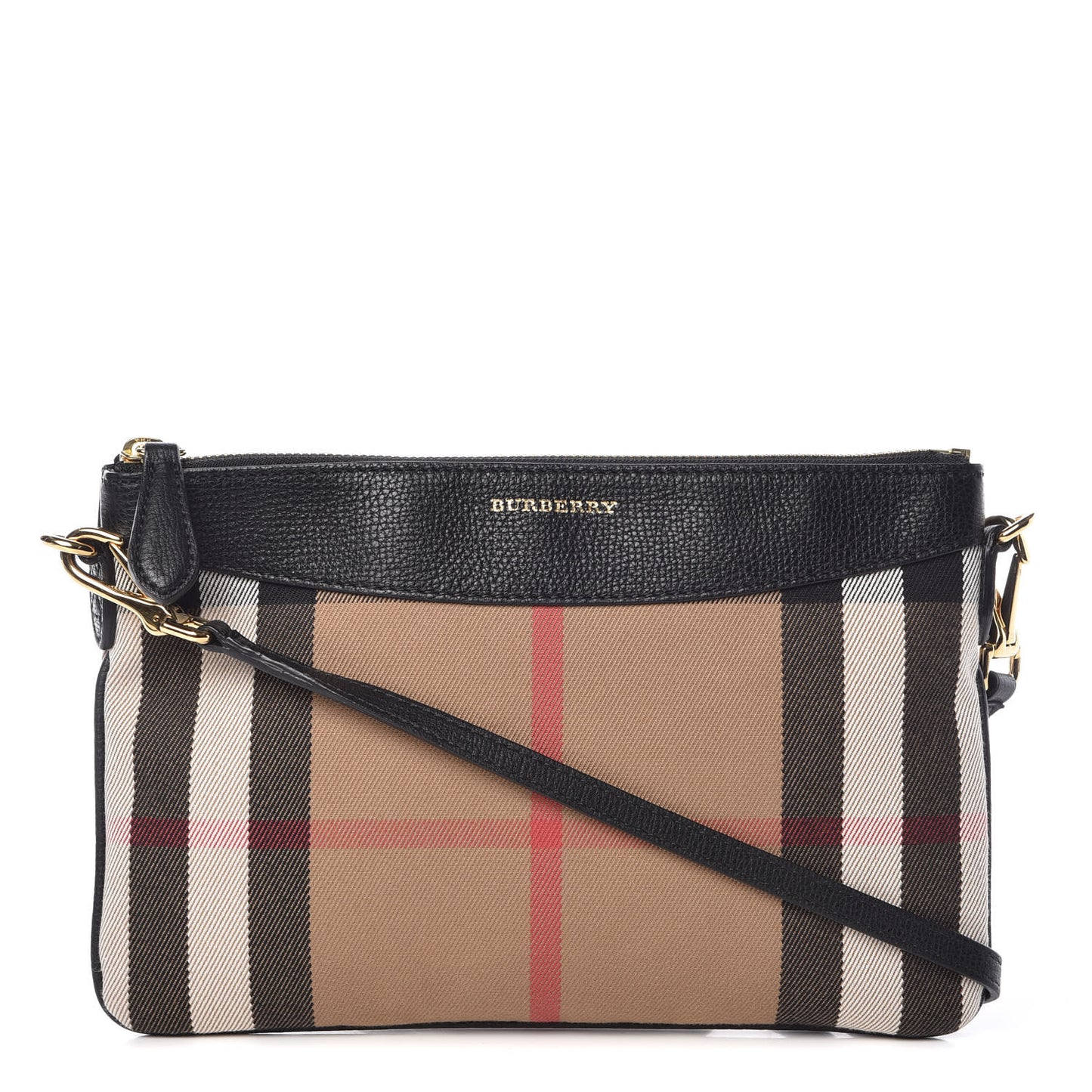 House Check Derby Peyton Crossbody Clutch Bag Black