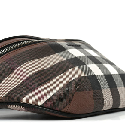 Burberry E-canvas Check Bum Bag Dark Birch Brown 8 of 9