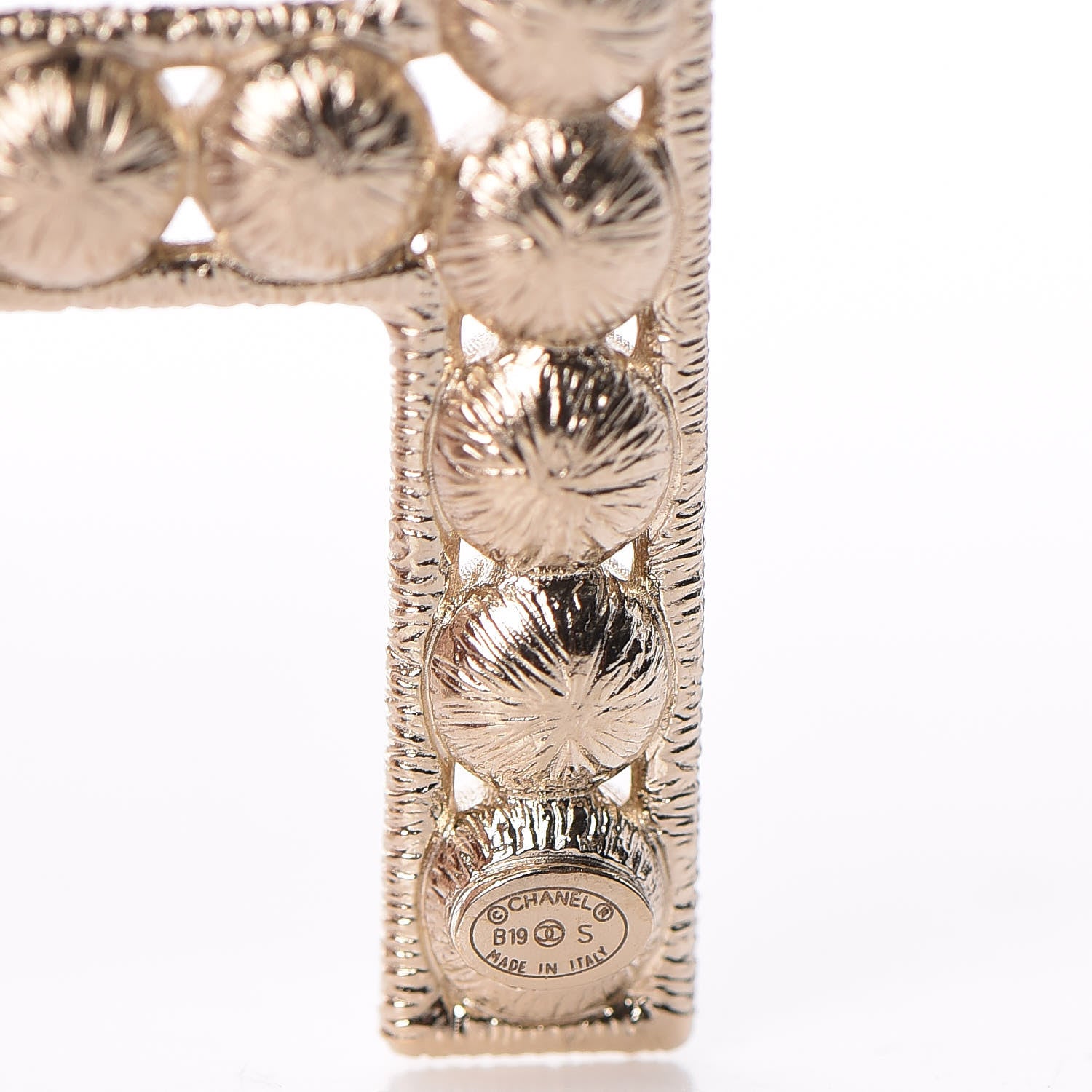 Chanel Crystal Cha-Nel Logo Brooch Set Gold 4 of 5