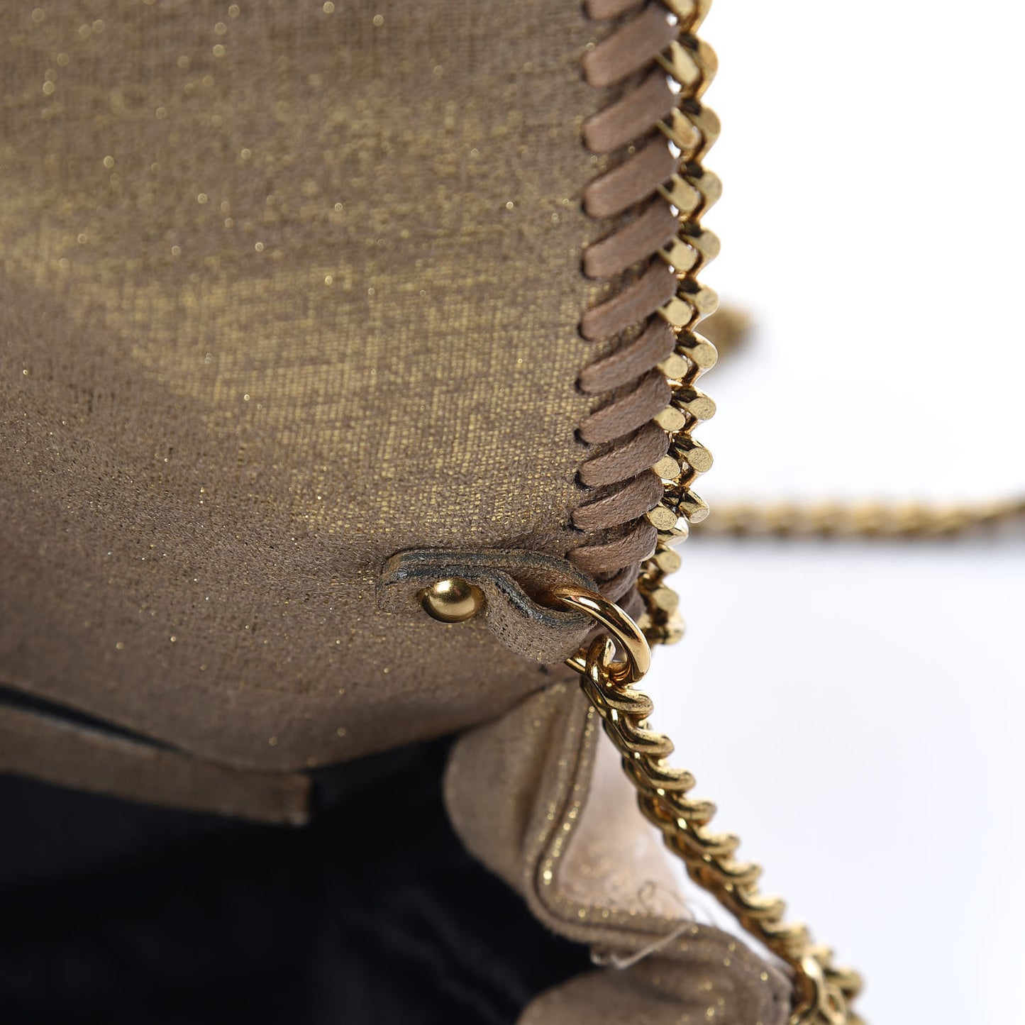 Shaggy Deer Falabella Crossbody Bag Gold