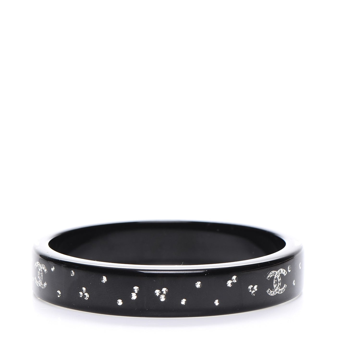 Resin Crystal CC Bangle Black