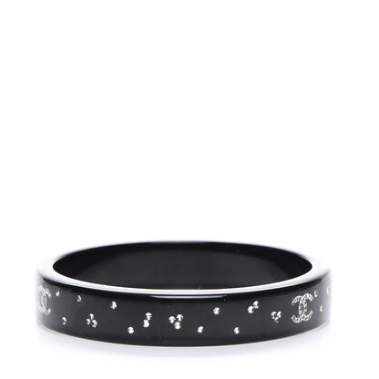 Chanel Resin Crystal CC Bangle Black 3 of 4