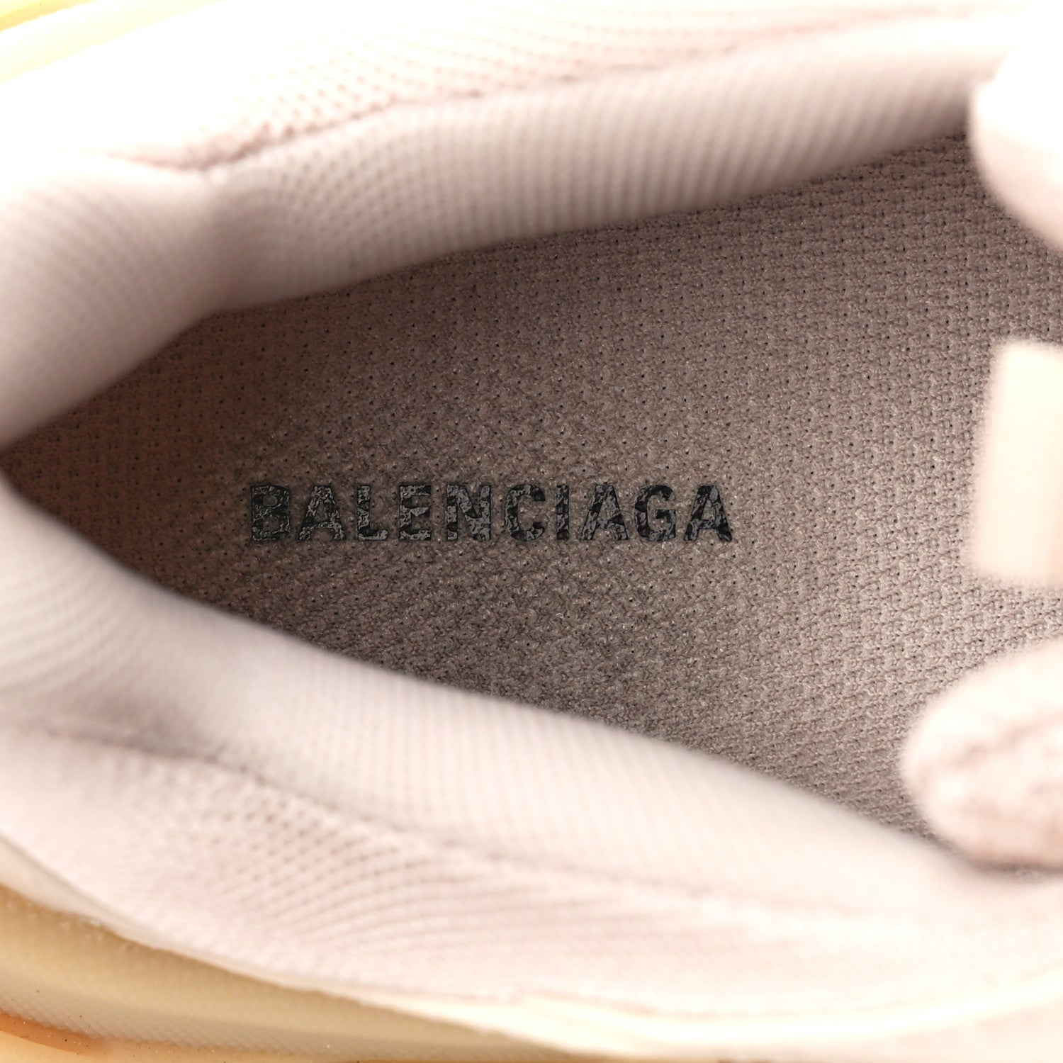 Balenciaga Fabric Mesh Clear Sole Womens Triple S Sneakers 36 Beige 7 of 8