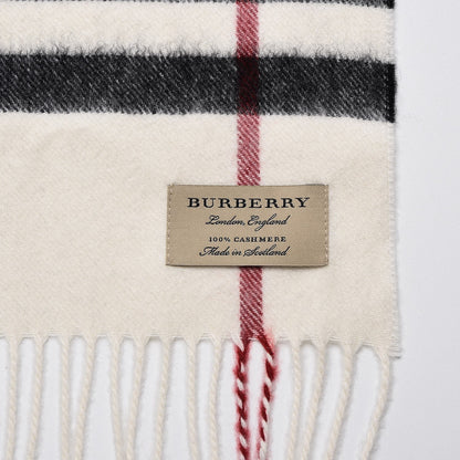 Burberry Cashmere Giant Check Fringe Scarf Stone 4 of 6