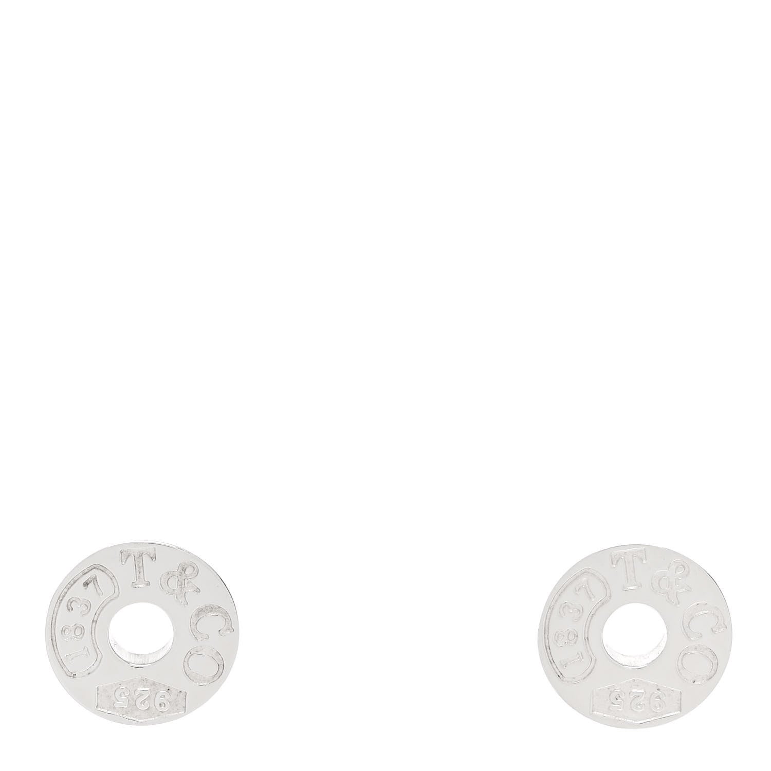 Tiffany Sterling Silver 1837 Circle Earrings 1 of 4
