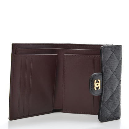 Chanel Caviar Quilted Compact Flap Wallet Black 5 of 7