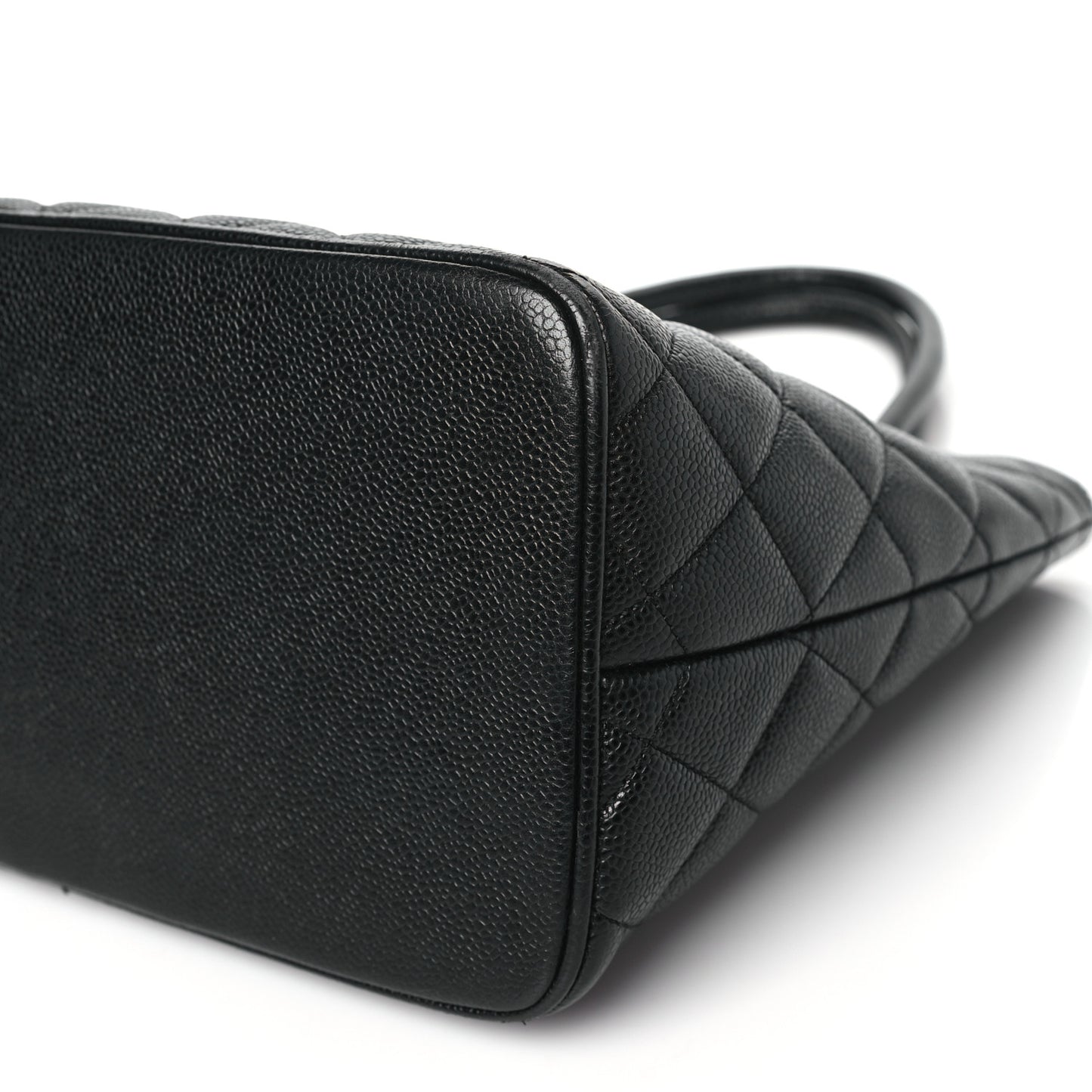 Caviar Quilted Medallion Tote Black