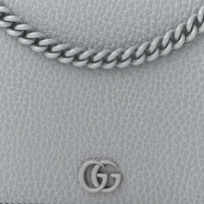 Gucci Dollar Calfskin Enamel Monochrome Mini GG Marmont Chain Wallet Deep Grey 8 of 10