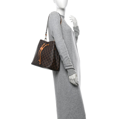 Louis Vuitton Damier Ebene Neonoe MM Safran 2 of 11