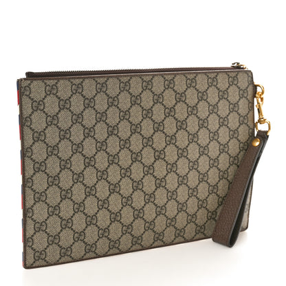 Gucci GG Supreme Monogram Courrier Embroidered UFO Pouch 3 of 9