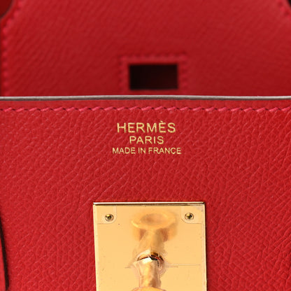 Hermes Epsom Birkin 30 Rouge Casaque 6 of 13