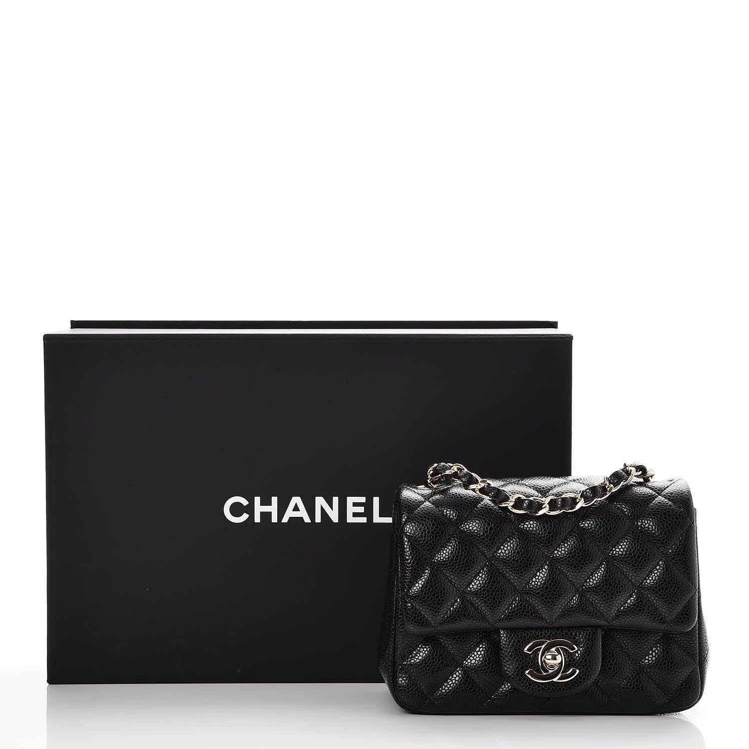 Chanel Caviar Quilted Mini Square Flap Black 8 of 8