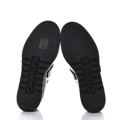 Chanel Shiny Calfskin Lace Up Platform Loafers 36 Black 7 of 8