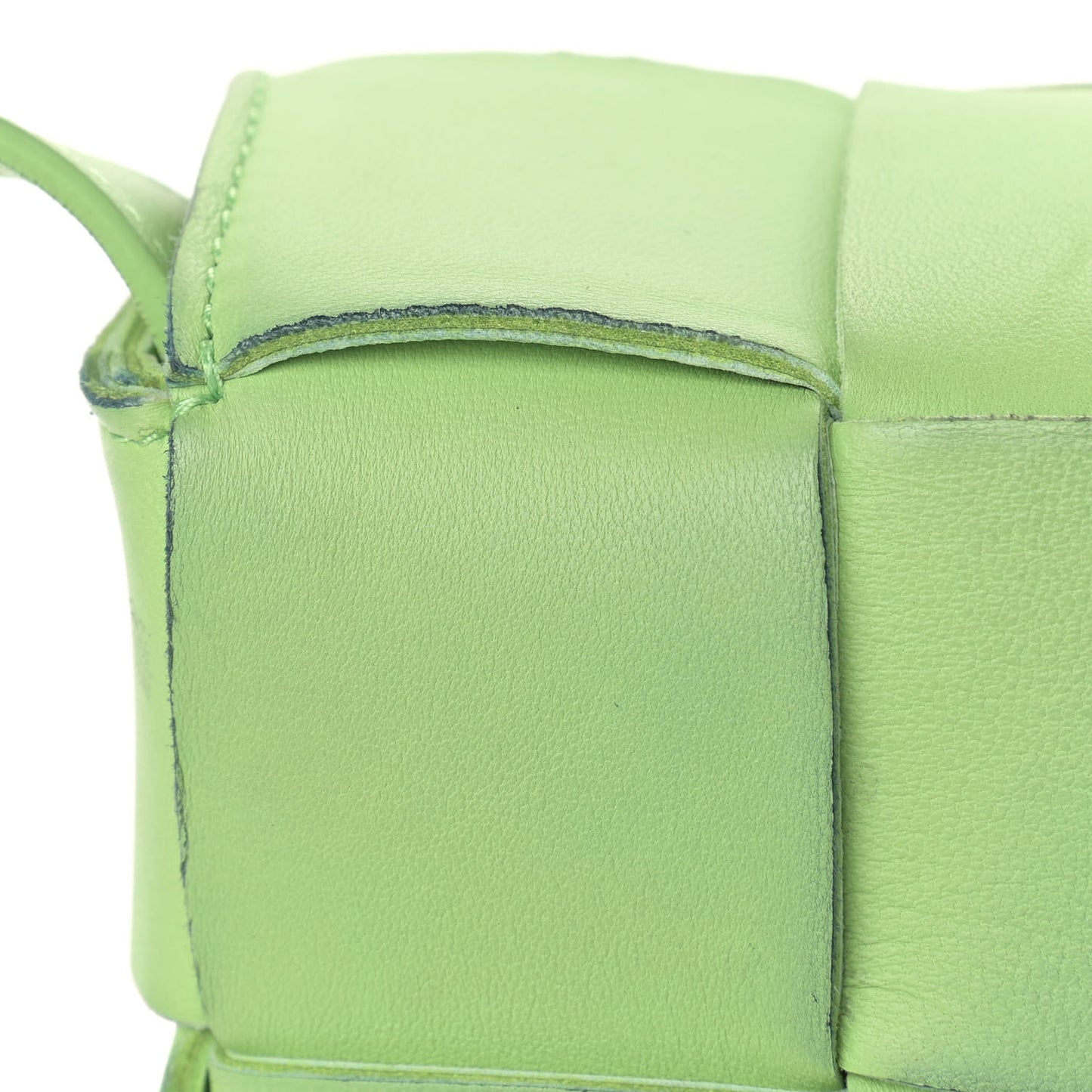 Nappa Maxi Intreccio Cassette Bag Pistachio