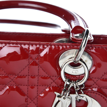 Christian Dior Patent Cannage Medium Lady Dior Red 13 of 13
