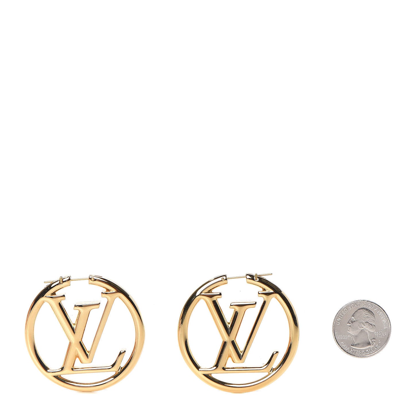 Metal Louise Hoop Earrings Gold