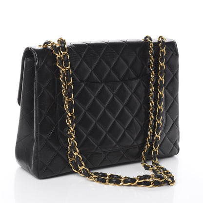 Chanel Lambskin Quilted Jumbo Single Flap Black 2 of 10