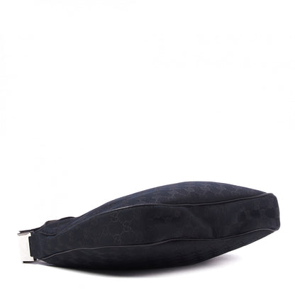 Gucci Monogram Medium Half Moon Hobo Black 3 of 9