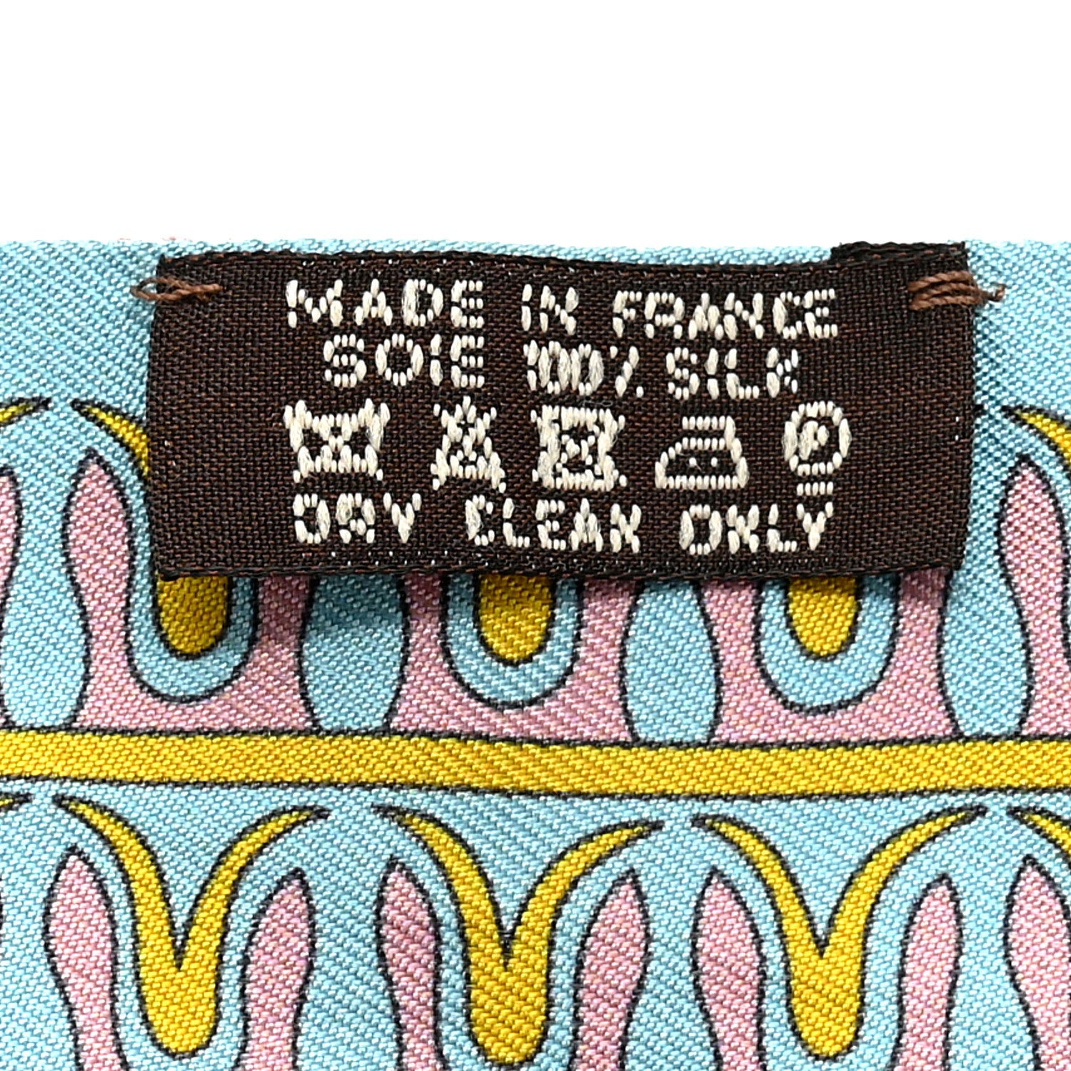 Hermes Silk Geometrie Cretoise Silk Twilly Vieux Rose Framboise Bleu 4 of 5