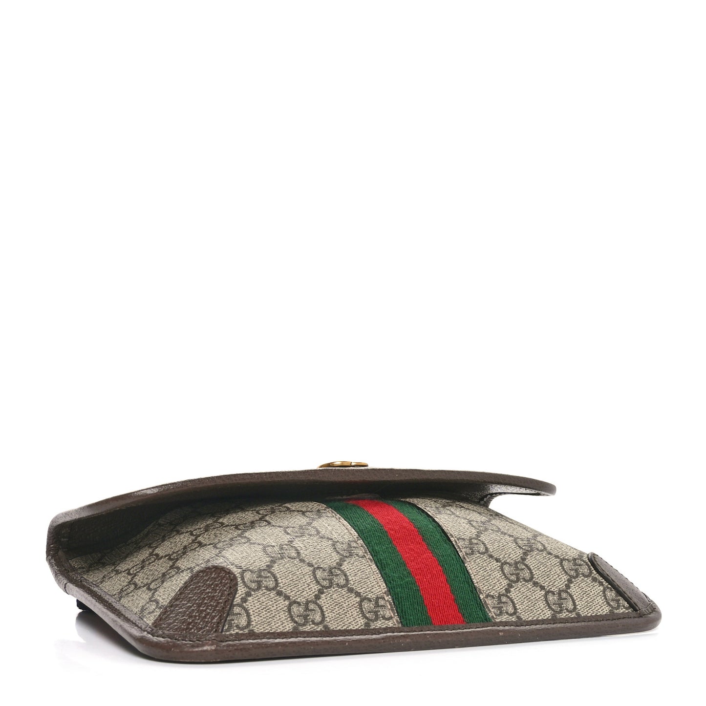 GG Supreme Monogram Web Small Ophidia Belt Bag Brown