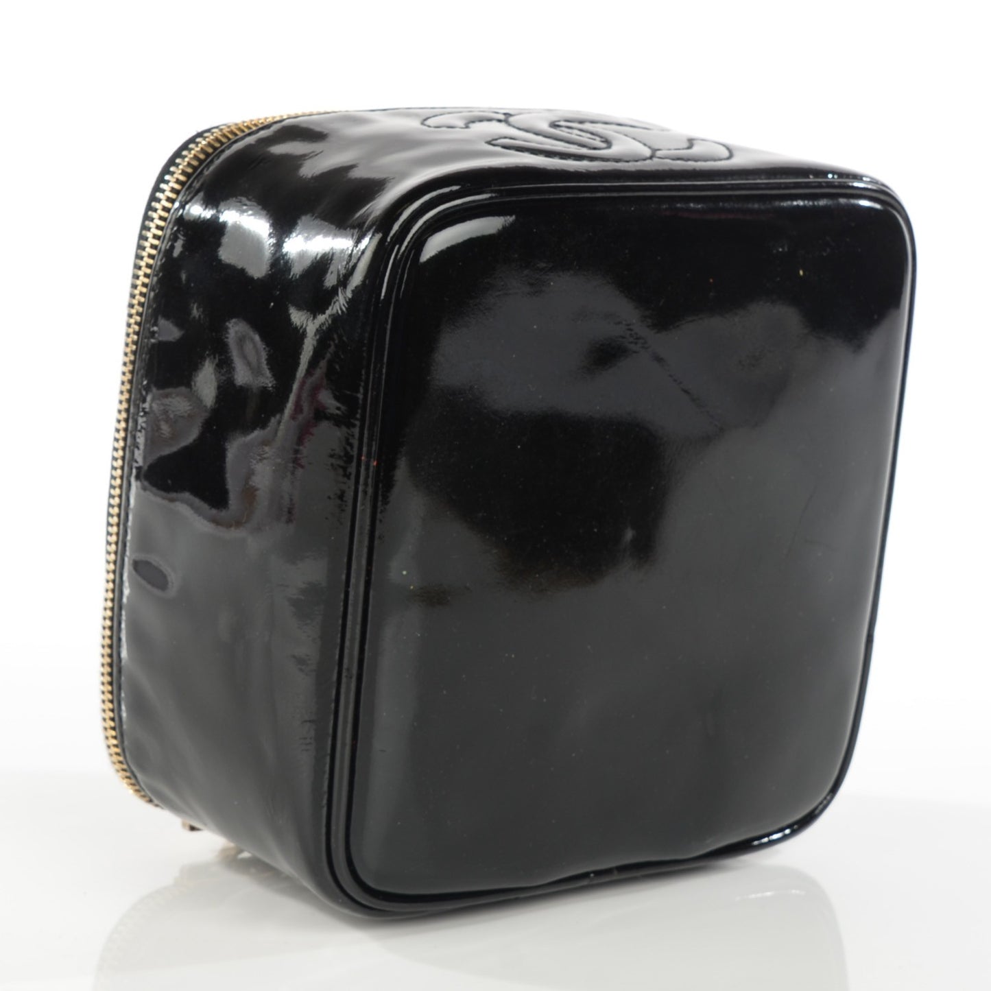 Patent Vanity Cosmetic Case Black