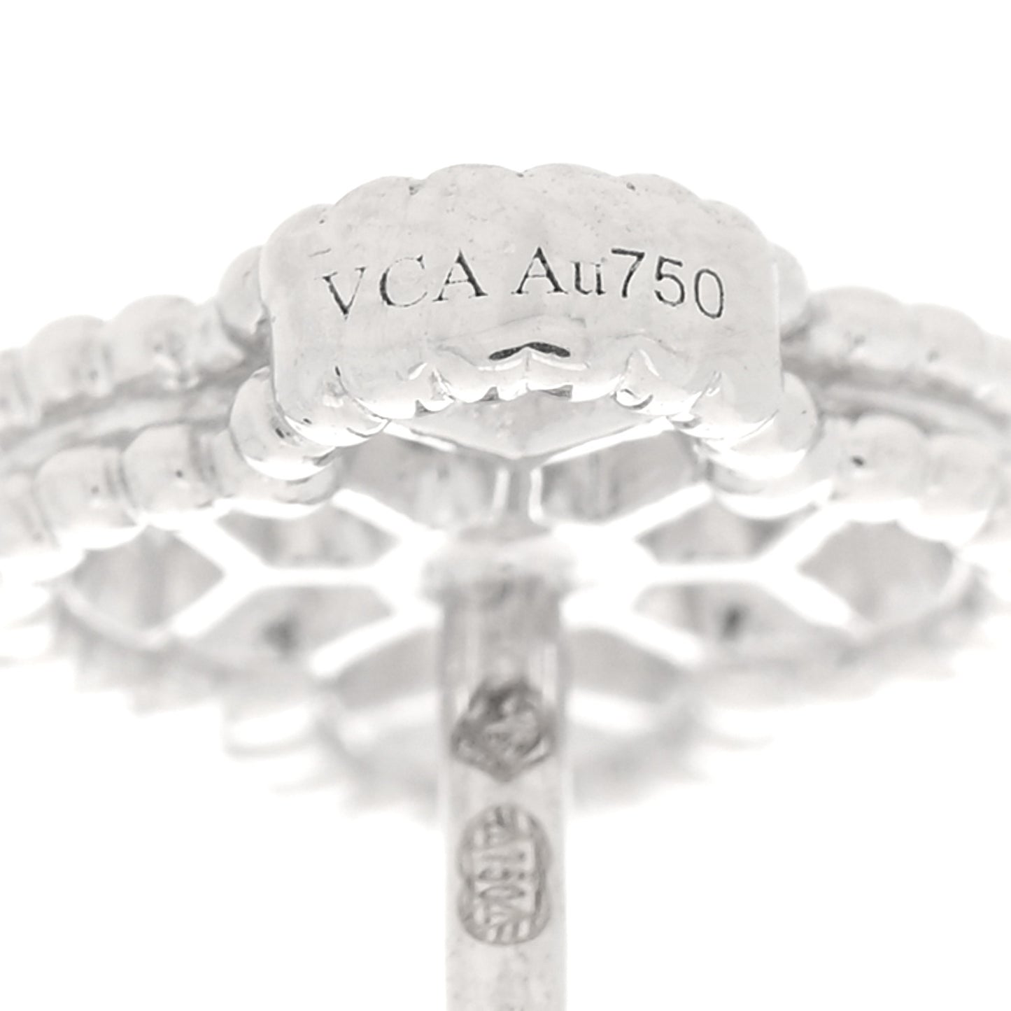 18K White Gold Diamond Sweet Alhambra Earrings