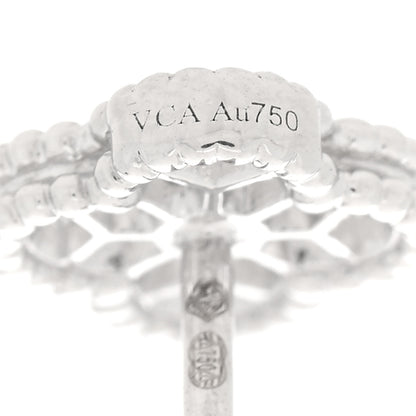 Van Cleef & Arpels 18K White Gold Diamond Sweet Alhambra Earrings 4 of 4