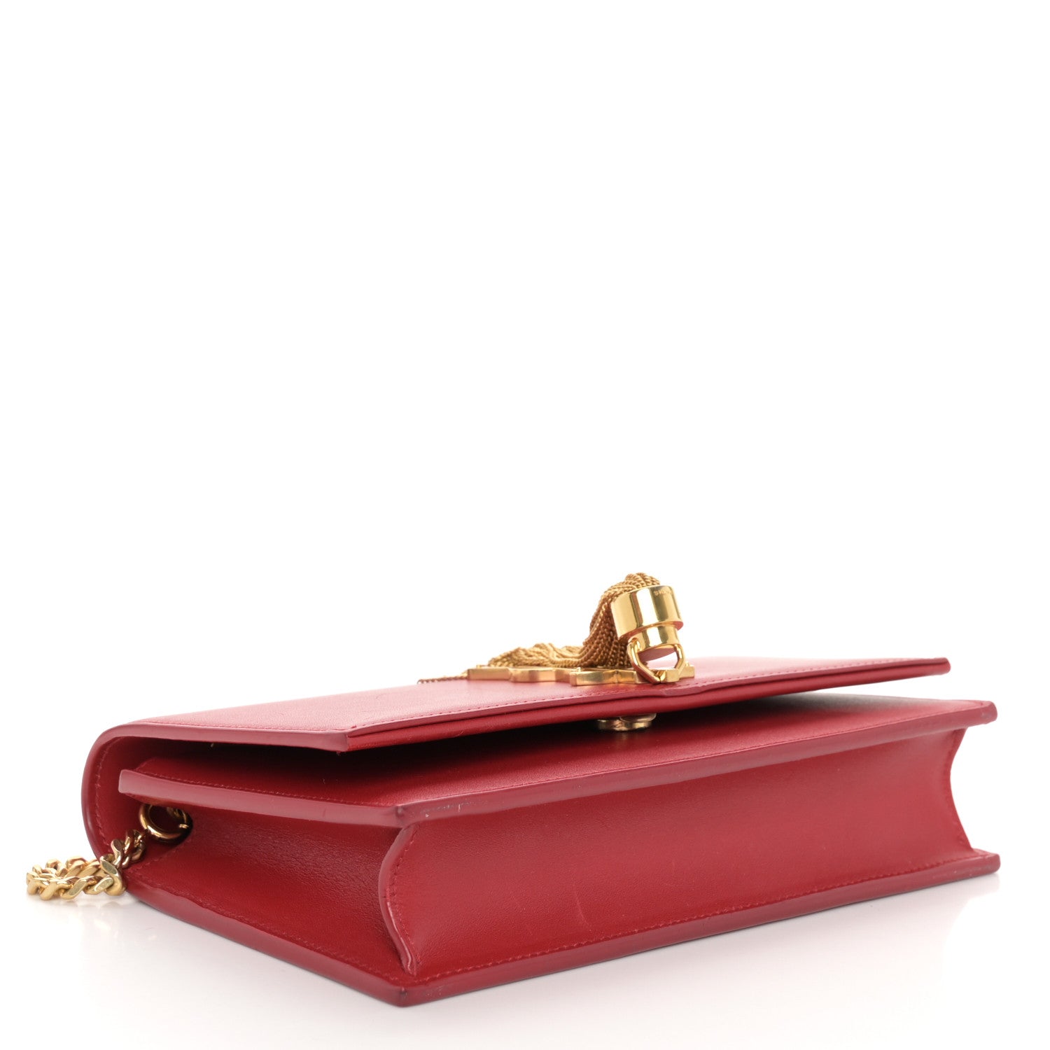 Saint Laurent Smooth Calfskin Classic Monogram Kate Tassel Chain Wallet New Lipstick 4 of 13