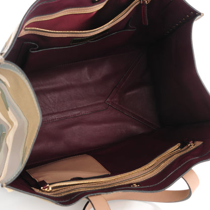 Valentino Garavani Nappa Canvas Camo Medium Rockstud Soft Tote Green 5 of 8