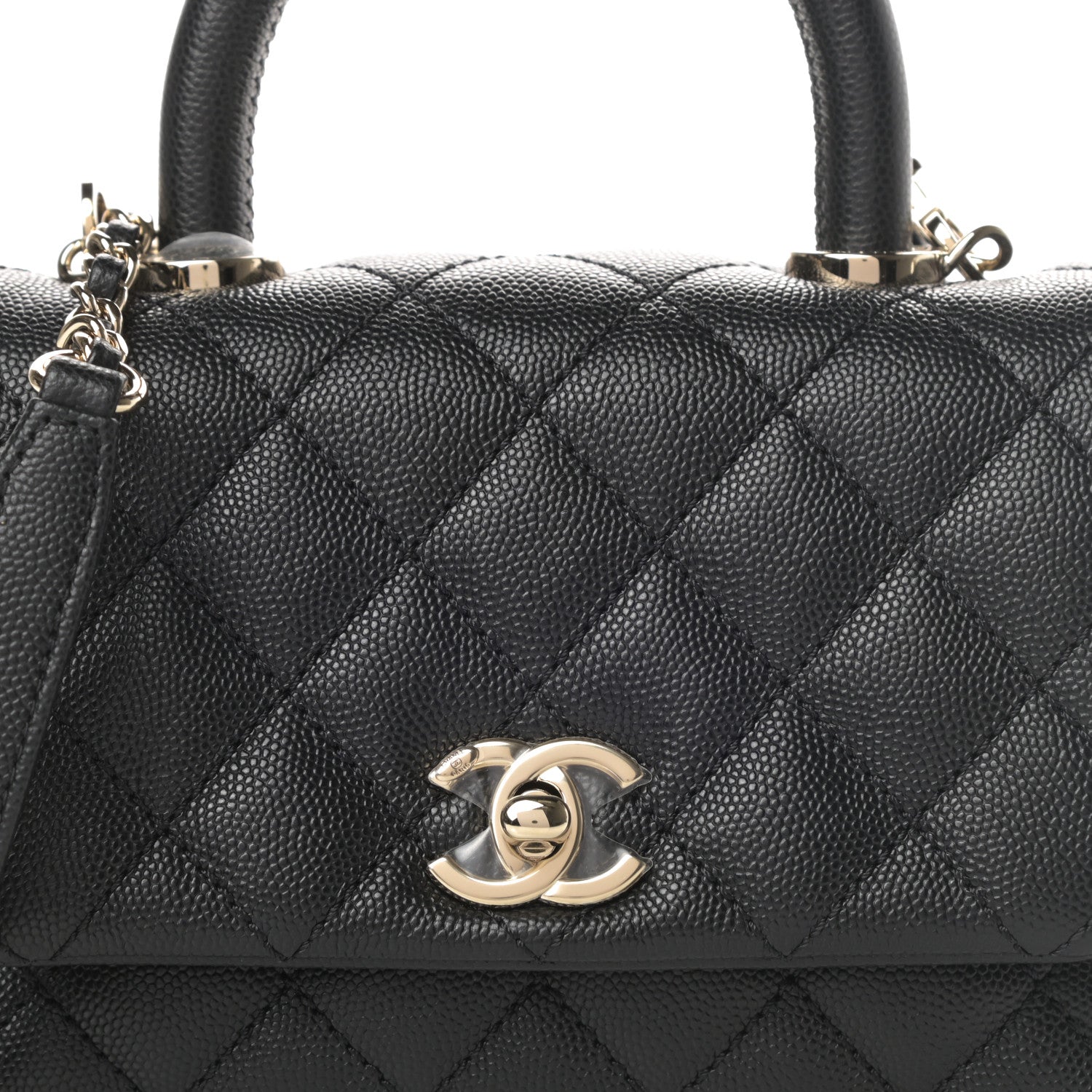 Chanel Caviar Quilted Extra Mini Coco Handle Flap Black 8 of 11
