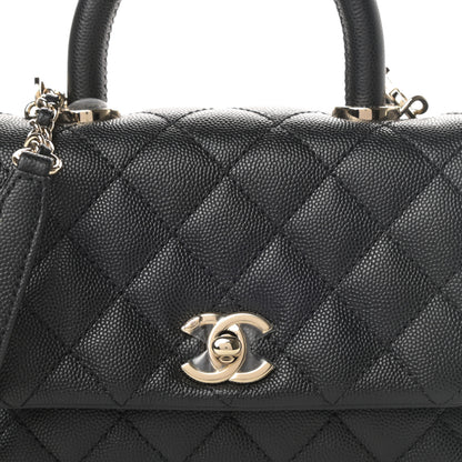 Chanel Caviar Quilted Extra Mini Coco Handle Flap Black 8 of 11